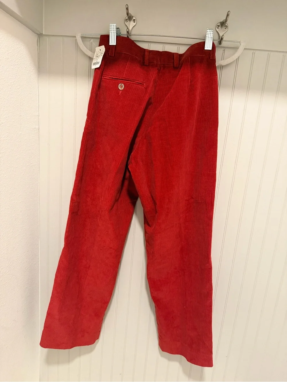 Tommy Hilfiger Men's Crimson Corduroy Pants